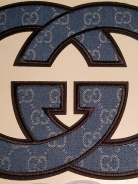 Jacket Size Dbl G Embroidered Iron On Patch -